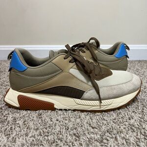 Diesel Men's S-Tyche Low Cut Sneakers Size 12 Tan/Brown/Blue